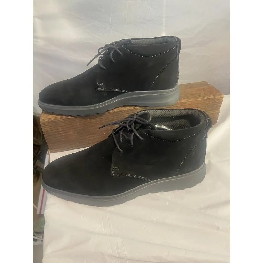 Men's Ecco Black Suede Hybrid Chukka Boots Black-Size 9-9.5-NWOT- Never Worn‎